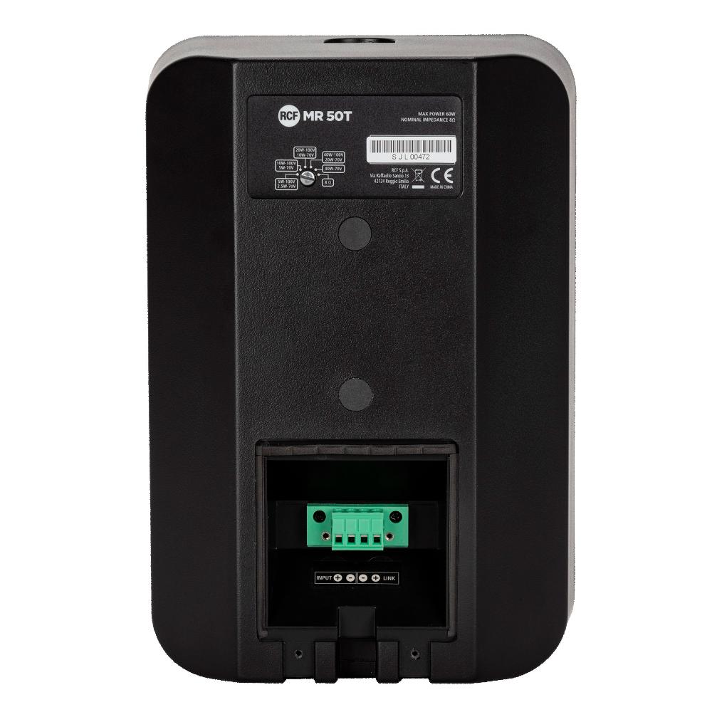 Enceinte murale RCF 2 voies 5" en set (2 pièces) 60W 8 Ohm IP55, Noir