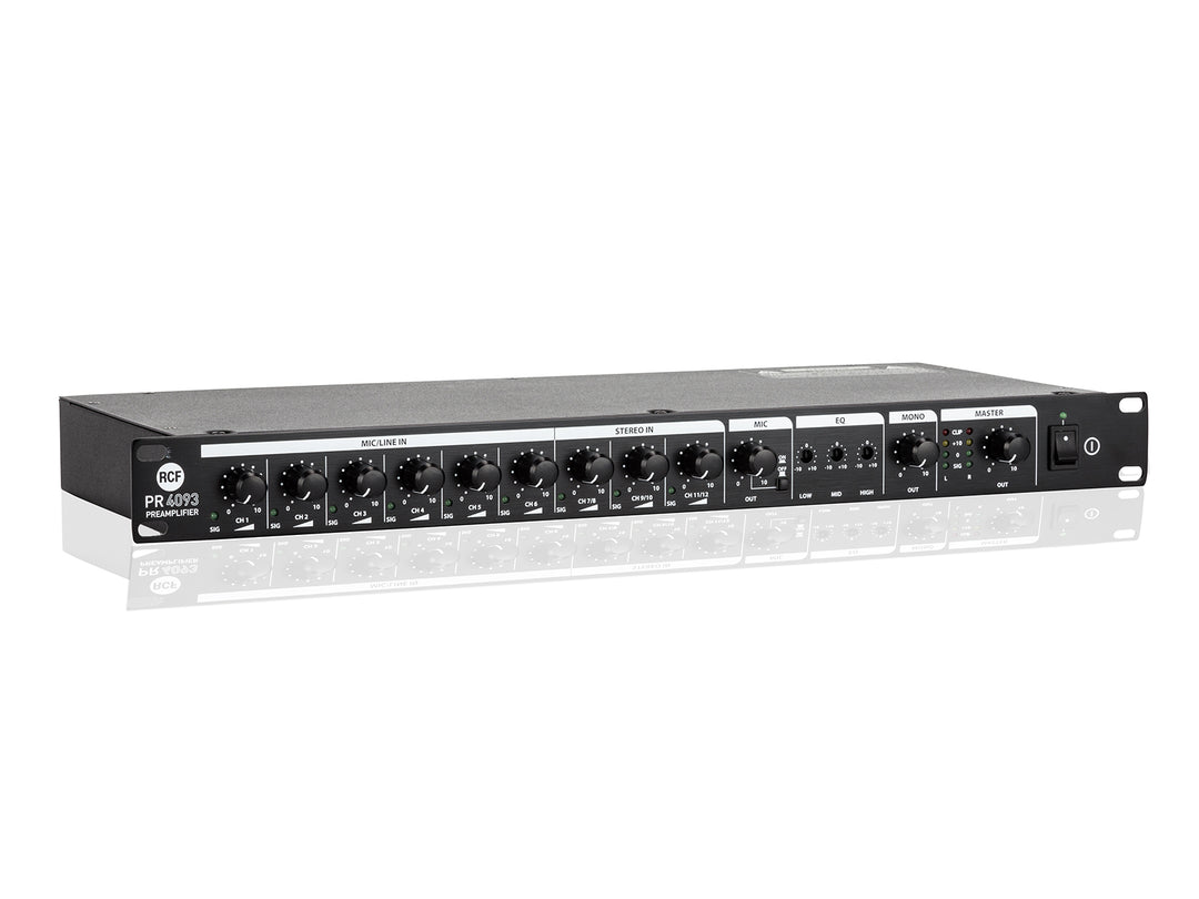RCF installations mixer 9 input og 3 zoner