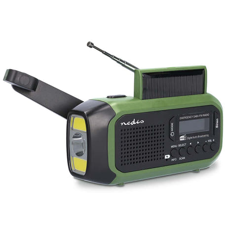 Radio d'urgence portable avec manivelle
