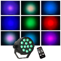 LED Spot Multicolor avec télécommande (12x3W)