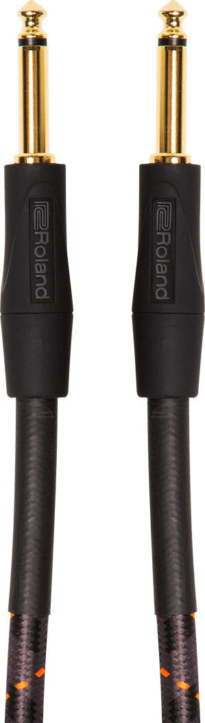 Roland "GOLD" Câble Instrument 6.3mm Jack mono à 6.3mm Jack mono