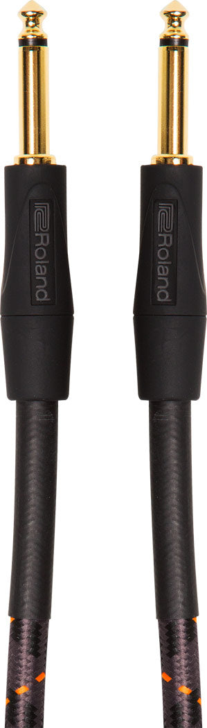 Roland "GOLD" Instrument Cable 6.3mm Jack mono to 6.3mm Jack mono