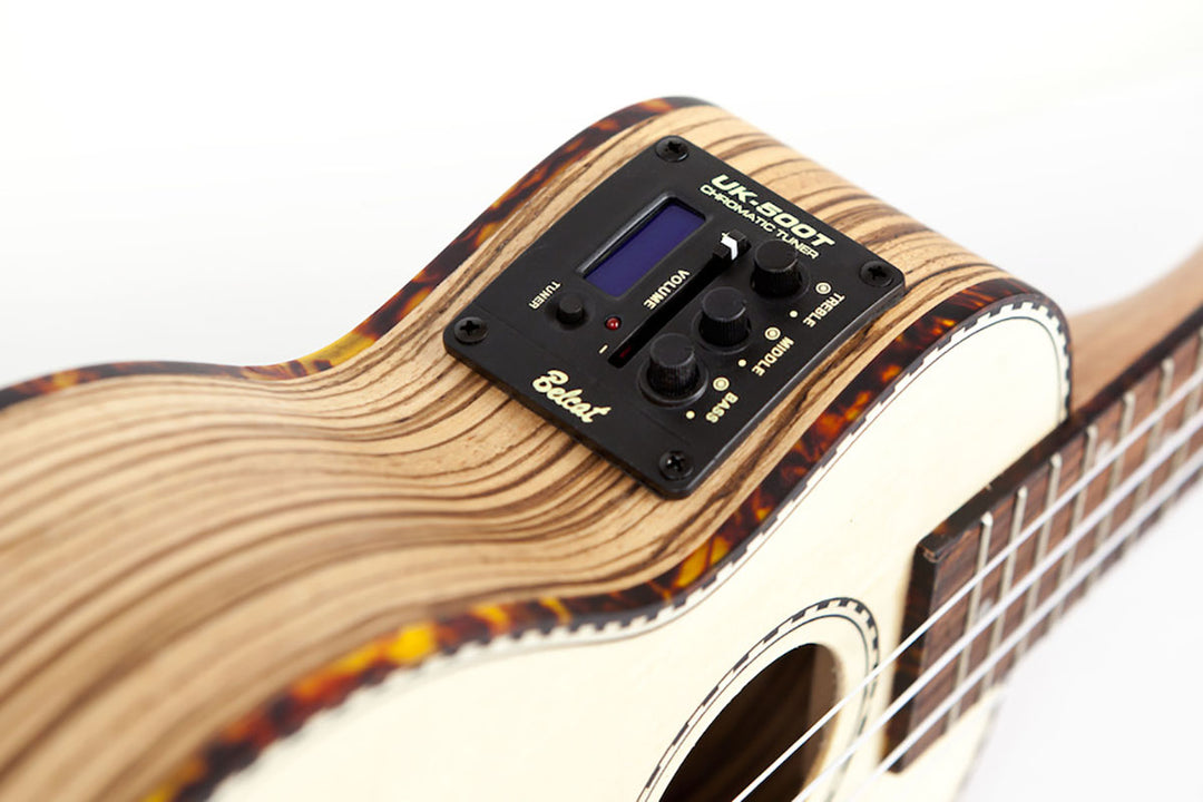 Reno RU210E Ukulélés Soprano avec Pickup et Tuner (Naturel)