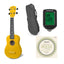 Reno RU150 Soprano Ukulele (Yellow) Starter Kit