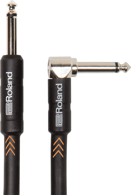 Roland "Nickel" Câble Instrument Jack 6.3mm mono à Jack 6.3mm Angle mono