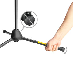 Adam Hall Stands S 10 B - Pied de micro avec perche et pieds verrouillables