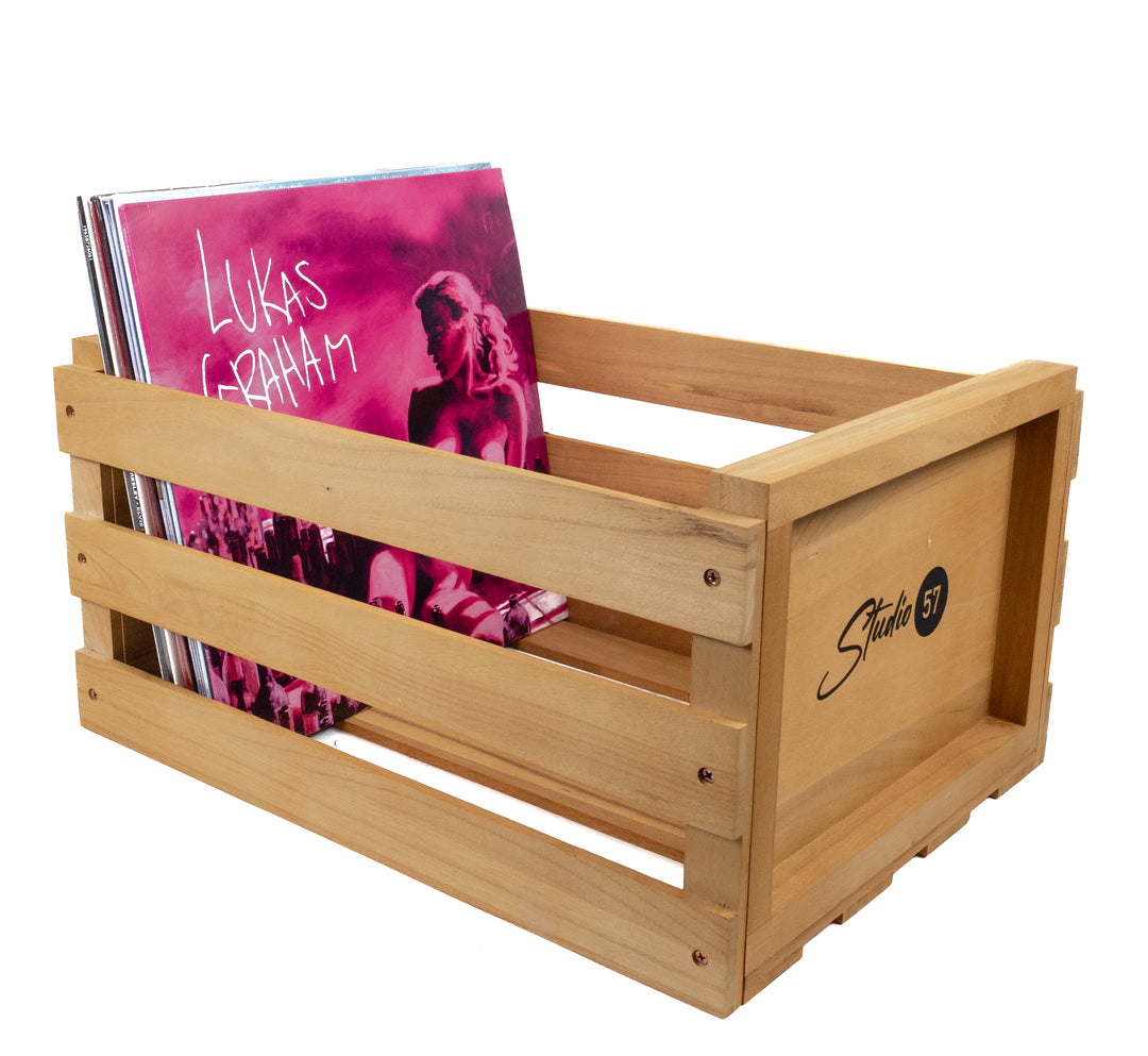 Studio 57 - Caisse pour disques LP (Bois clair)