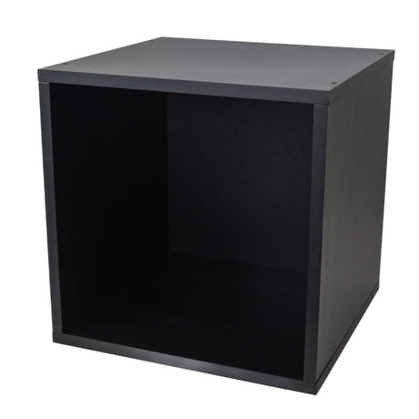 Studio 57 - Étagère de rangement pour vinyles (36,5 x 36,5 cm, Sort)