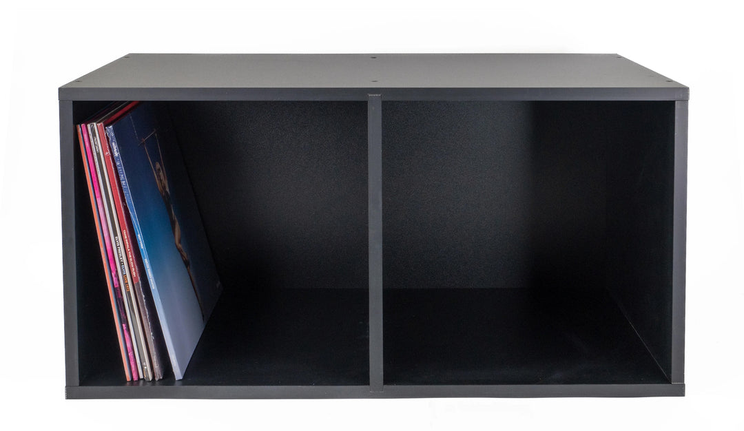 Studio 57 - Étagère de rangement pour vinyles (71,5 x 36,5 cm, Sort)