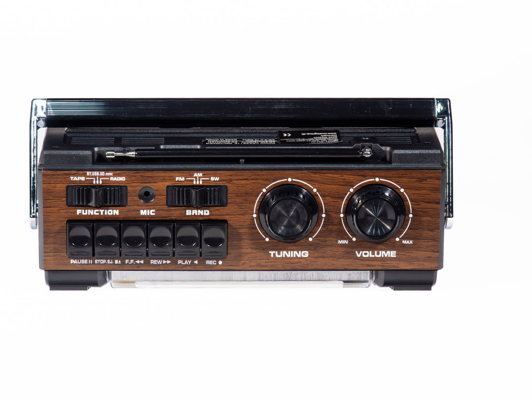 Studio 57 - Lecteur de cassettes avec FM & Bluetooth, Marron
