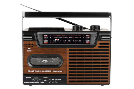 Studio 57 - Lecteur de cassettes avec FM & Bluetooth, Marron