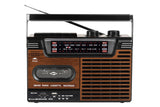 Studio 57 Lecteur de cassette avec FM et Bluetooth, Brun