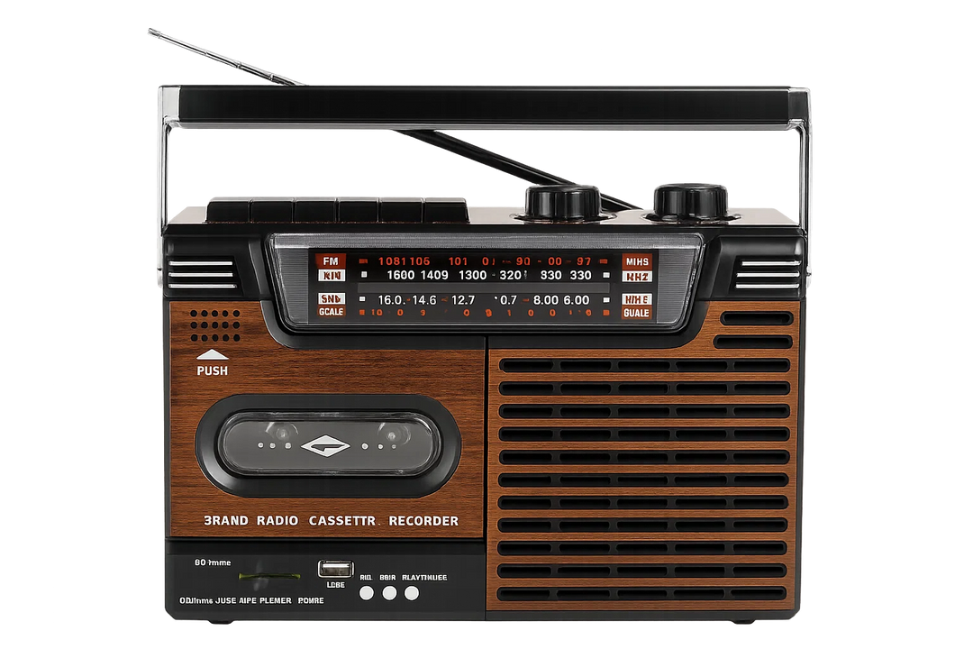 Studio 57 Lecteur cassette avec FM & Bluetooth, Marron + Cassette audio