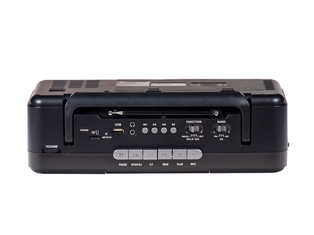 Studio 57 - Lecteur de cassettes avec FM & Bluetooth, Noir