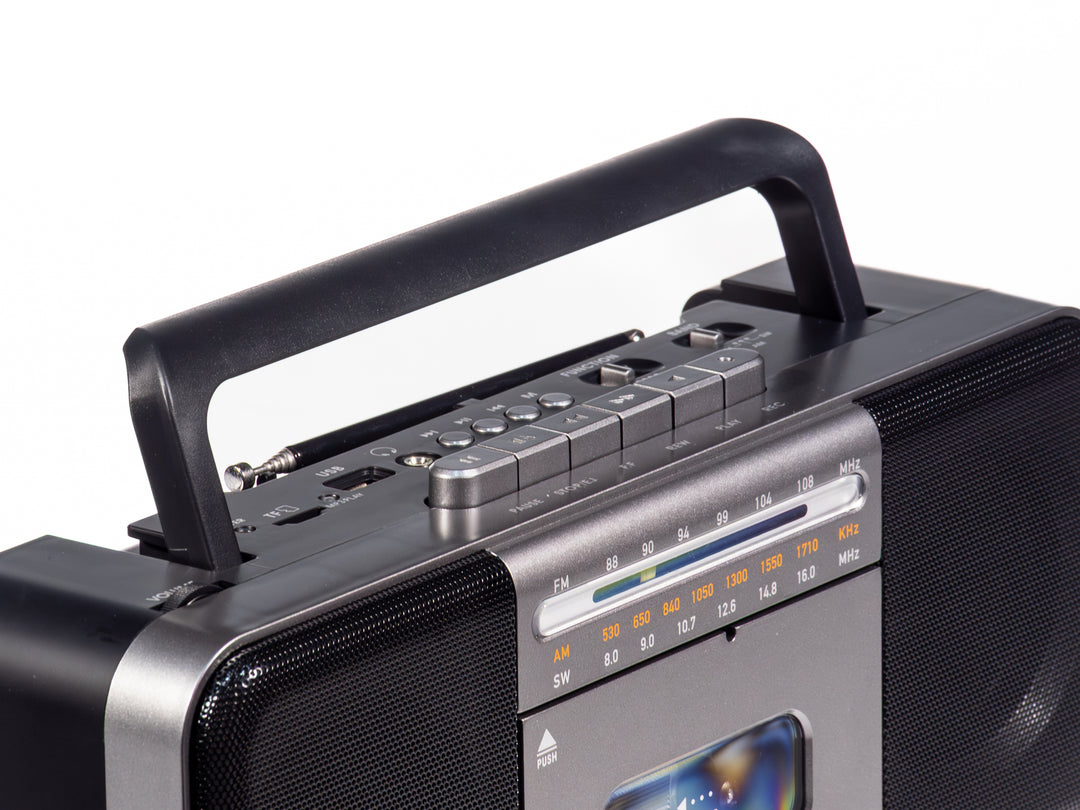 Studio 57 - Lecteur de cassettes avec FM & Bluetooth, Gris