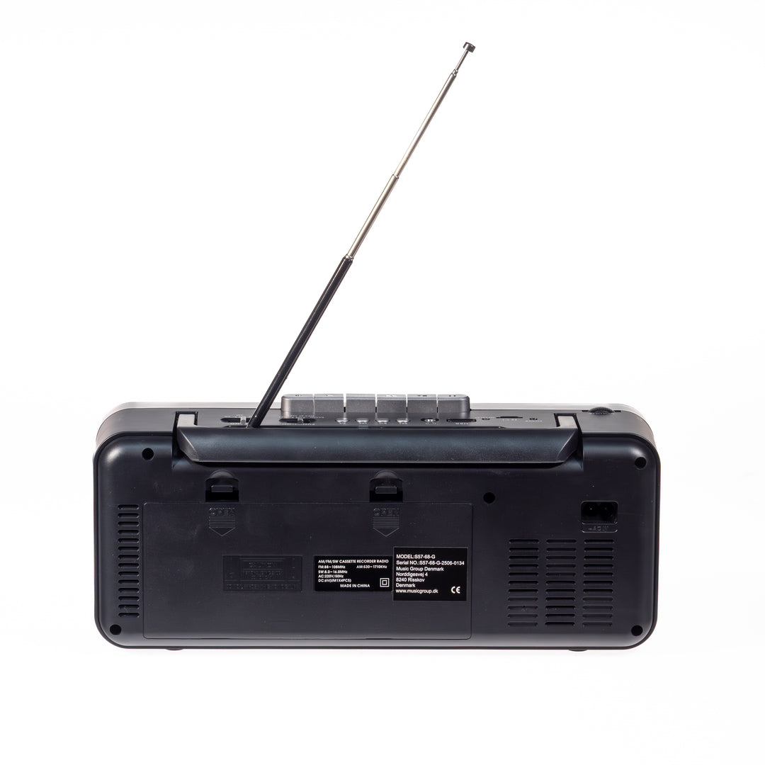 Studio 57 - Lecteur de cassettes avec FM & Bluetooth, Gris