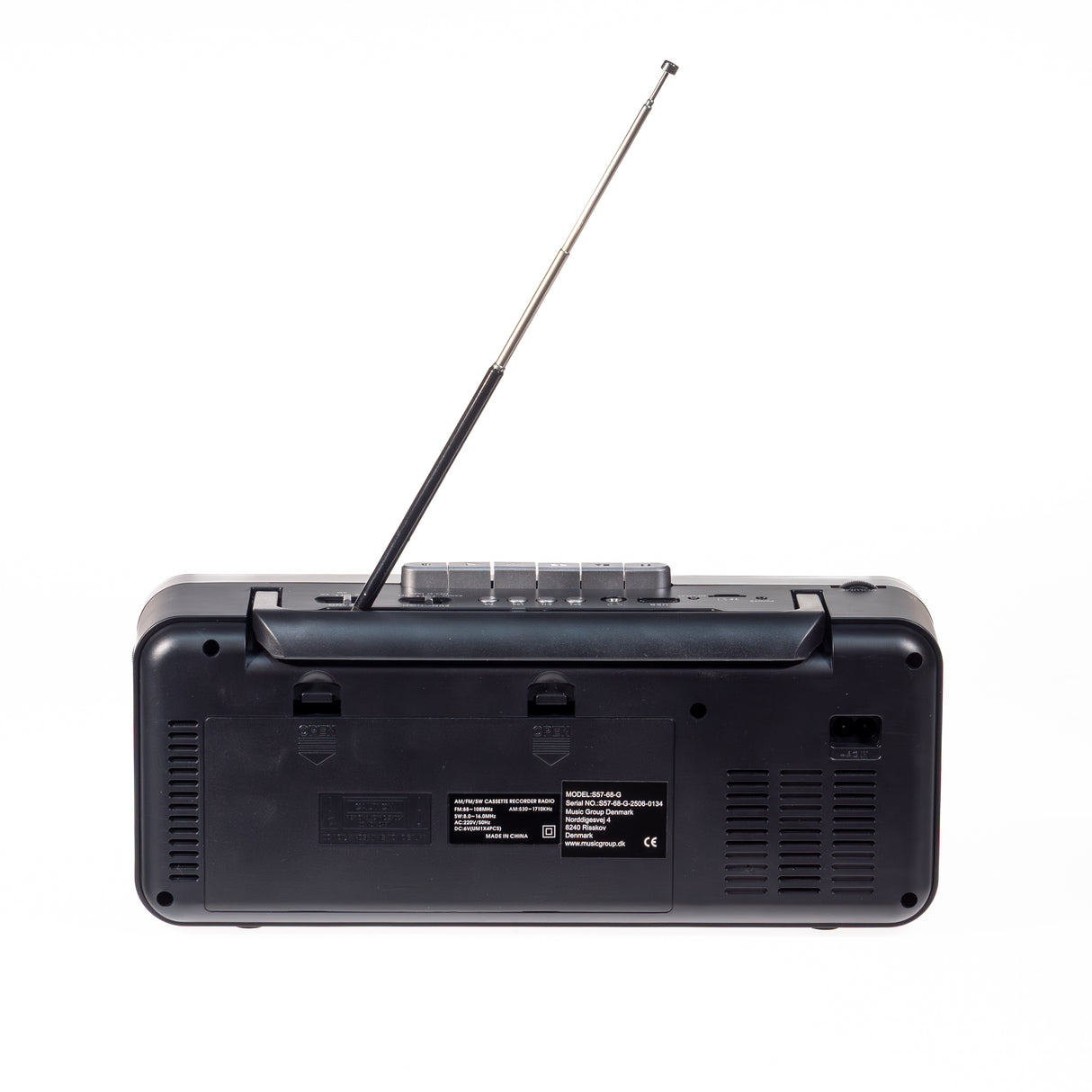 Studio 57 Lecteur de cassette avec FM et Bluetooth, Gris