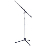 Microphone stand with adjustable boom arm