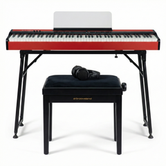 Grooveland FP80 Piano numérique (Rouge) Pack complet