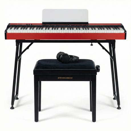 Grooveland FP80 Piano numérique (Rouge) Pack complet