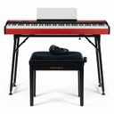 Grooveland FP80 Piano numérique (Rouge) Pack complet