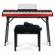 Grooveland FP80 Electric Piano (Red) Complete Bundle