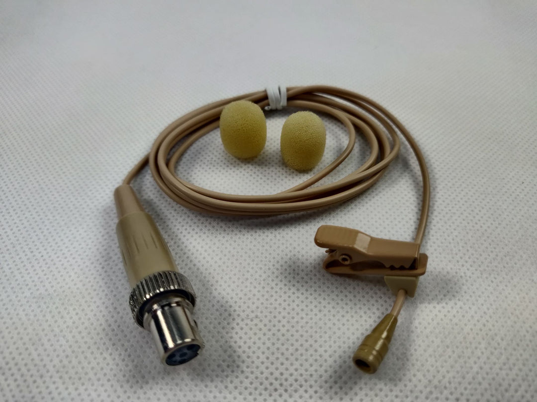 Microphone cravate ScanMic Omni 4P XLR pour Mipro, beige