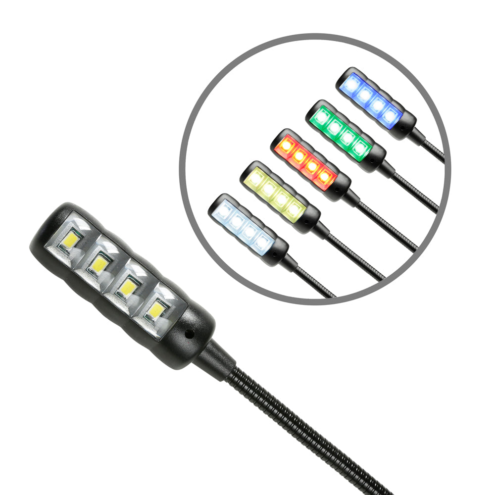 Adam Hall Stands SLED 1 ULTRA USB C - Lampe col de cygne, connecteur USB, 4 LED COB et couleurs au choix