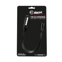 Adam Hall Stands SLED 1 ULTRA XLR 3 - Lampe col de cygne XLR 3 pôles avec 4 LED COB