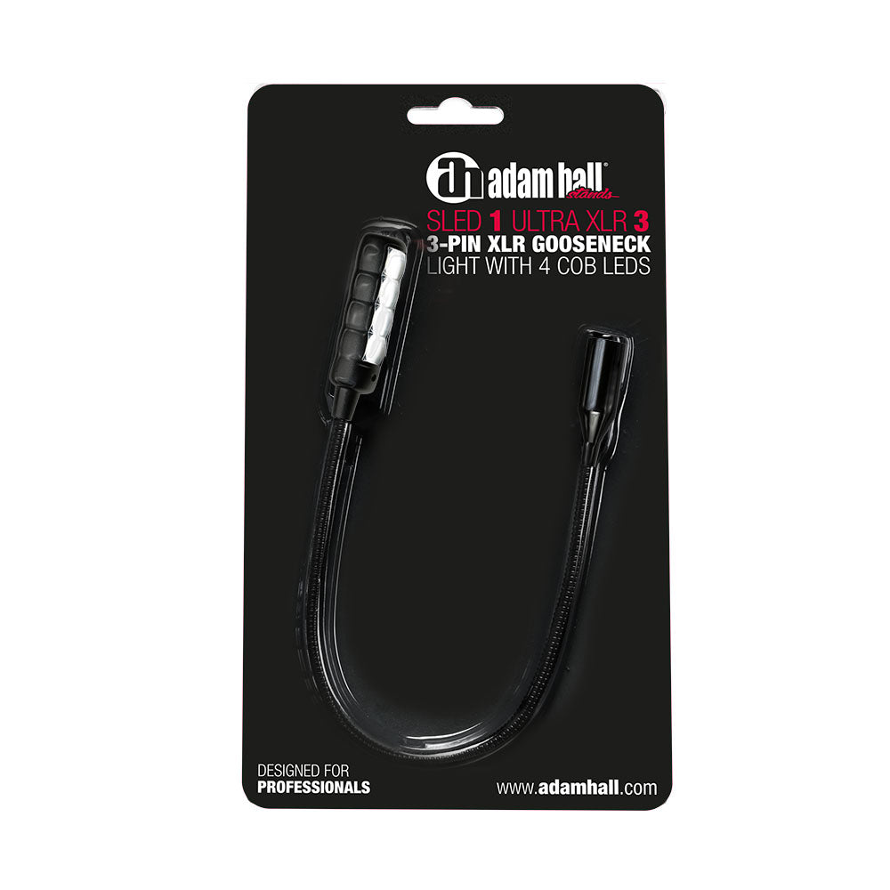 Adam Hall Stands SLED 1 ULTRA XLR 3 - Lampe col de cygne XLR 3 pôles avec 4 LED COB