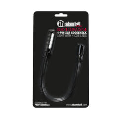 Adam Hall Stands SLED 1 ULTRA XLR 4 - Lampe col de cygne XLR 4 pôles avec 4 COB-LED