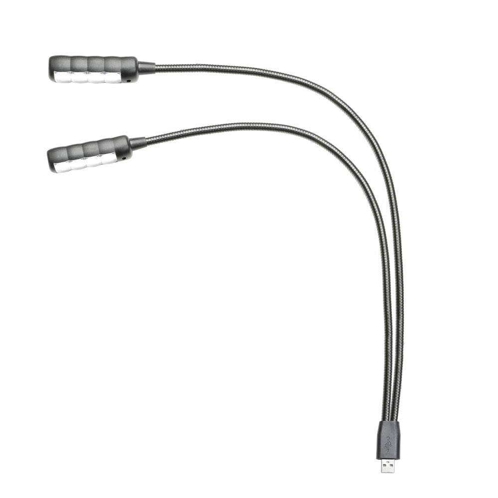 Adam Hall Stands SLED 2 ULTRA USB - Lampe LED à double col de cygne avec connecteur USB
