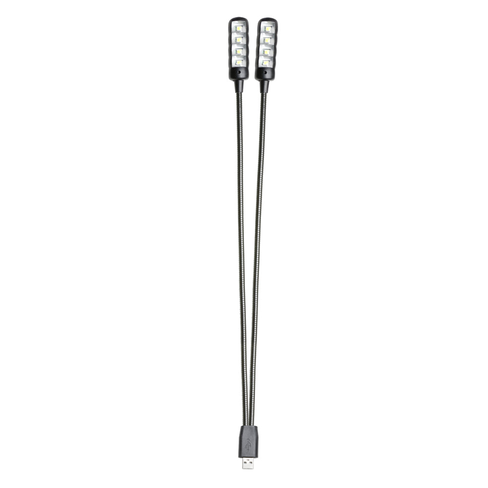 Adam Hall Stands SLED 2 ULTRA USB - Lampe LED à double col de cygne avec connecteur USB
