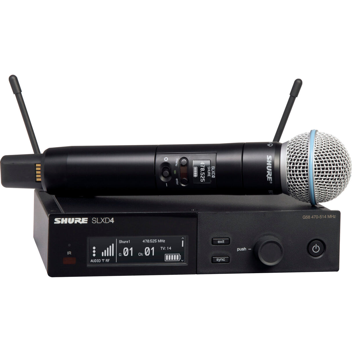 Shure SLXD24 BETA58A Microphone Sans Fil (J53 - 562-606Mhz)