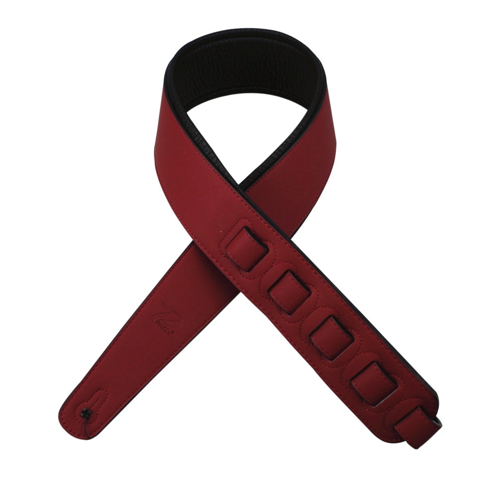 Profile STB-RD Sangle en cuir d'habillement Rouge