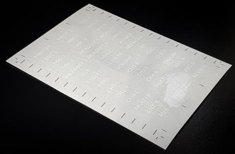 Feuille d'autocollants (Panneaux de Rack, Systèmes sans fil, Consoles de mirage & DJs)