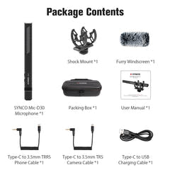 Synco D30 microphone shotgun vidéo pour caméra