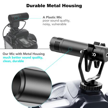 Synco micro-cravate vidéo shotgun pour caméra DSLR