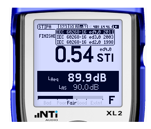 NTI XL 2 STIPA Analyseur Audio et Acoustique Portatif