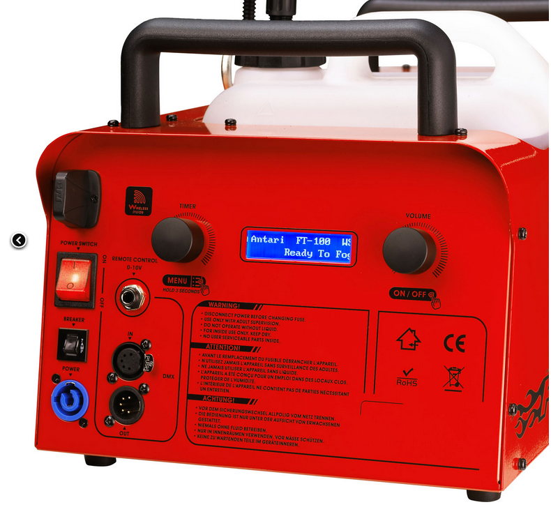 Antari FT-100 Machine à brouillard (1500W, Rouge)