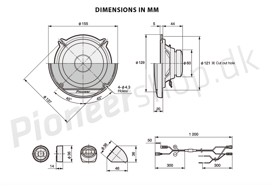 Pioneer TS-G130C Système de haut-parleurs de voiture (13cm, 5,25")