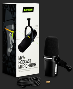 Shure MV7+ Microphone de Podcast (Noir)