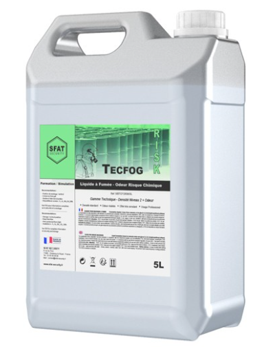 Liquide à fumée pour exercice incendie, Produits chimiques brûlés (5L)