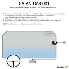 Pioneer DAB+ Antenne de pare-brise CA-AN-DAB.001