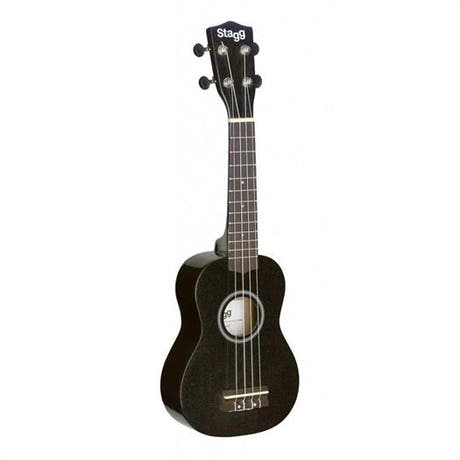 Stagg US-NIGHT ukulélé soprano avec housse (Noir)