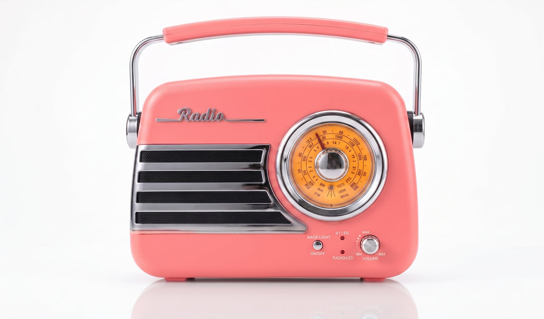 Studio 57 Batteri Retro Radio m. Bluetooth & FM (Diner Crimson)