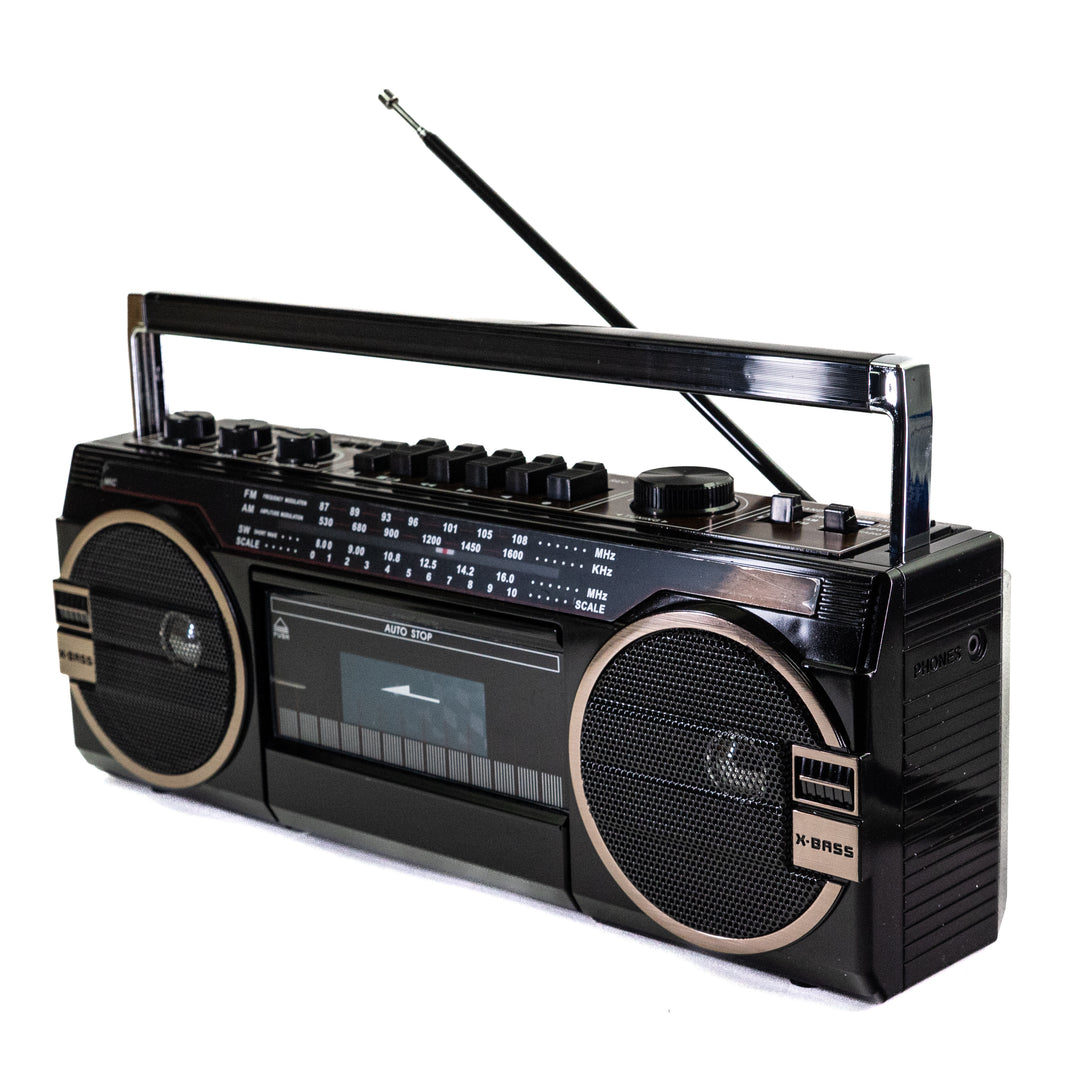 Studio 57 - Lecteur de cassettes avec FM & Bluetooth, Noir