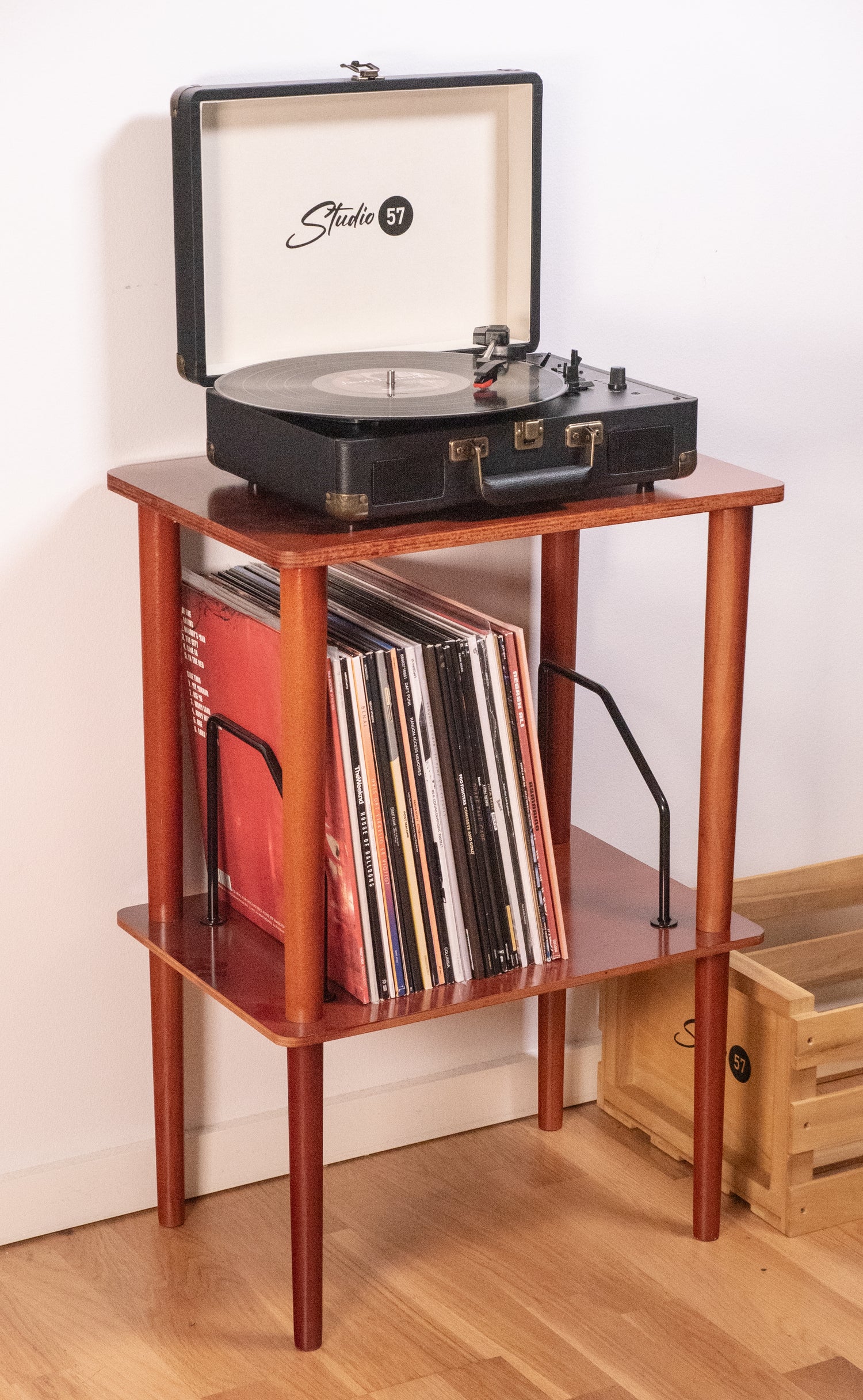 Studio 57 Turntable Table with Storage (Wood)