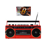 Studio 57 Lecteur de cassette avec FM et Bluetooth, Rouge