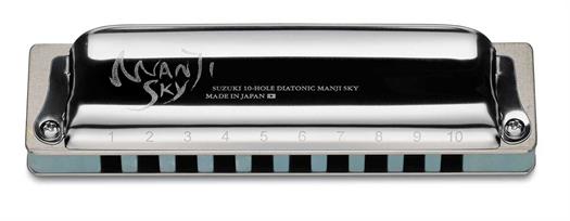 Suzuki Manji M-20S SKY Blues harmonica. Tonalité : Eb